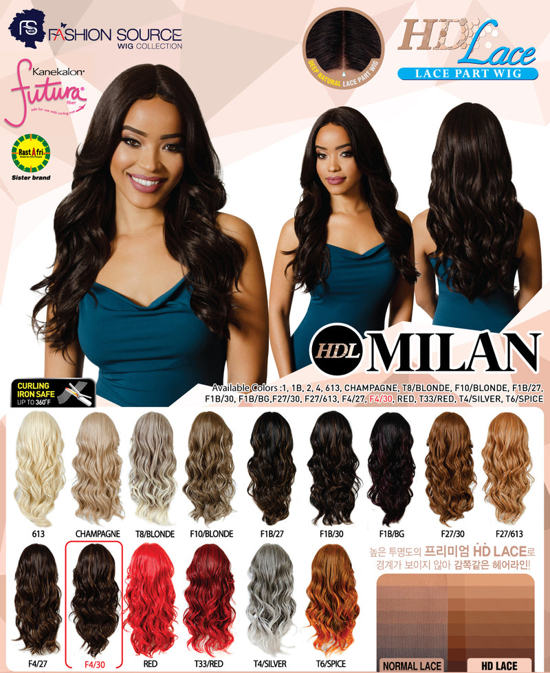 Fashion Source HDL Milan Synthetic Wig