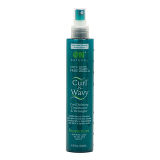 Organic Natural Curl and Wavy Conditioner and Detangler Peppermint 8 oz.