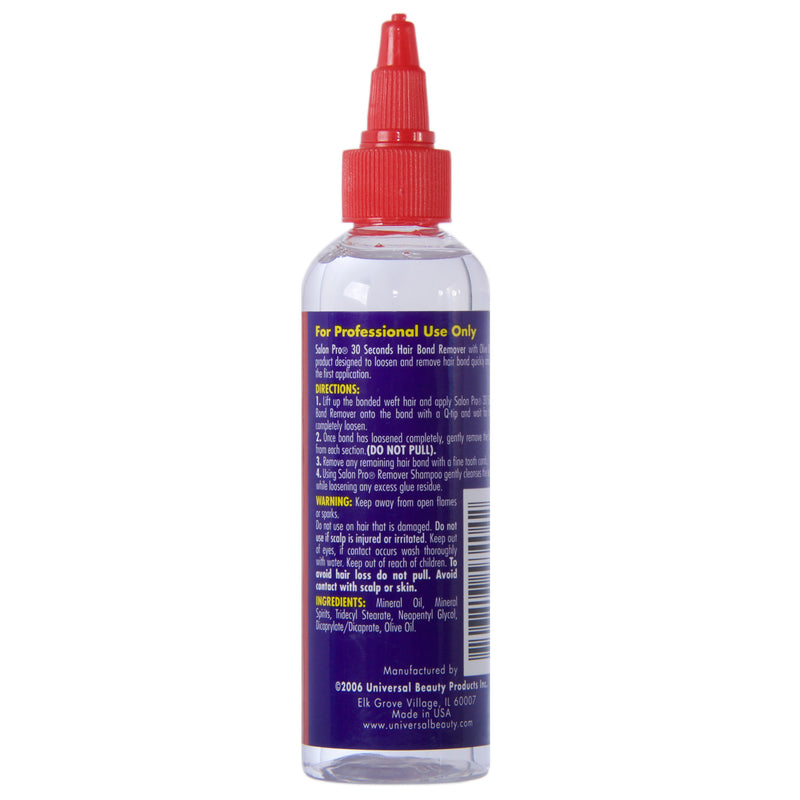 Salon Pro 30-second Remover 4 oz. bottle product information
