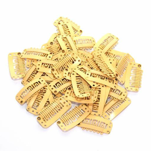 Weave Clips, large, blonde, 12-packs, available at Abantu